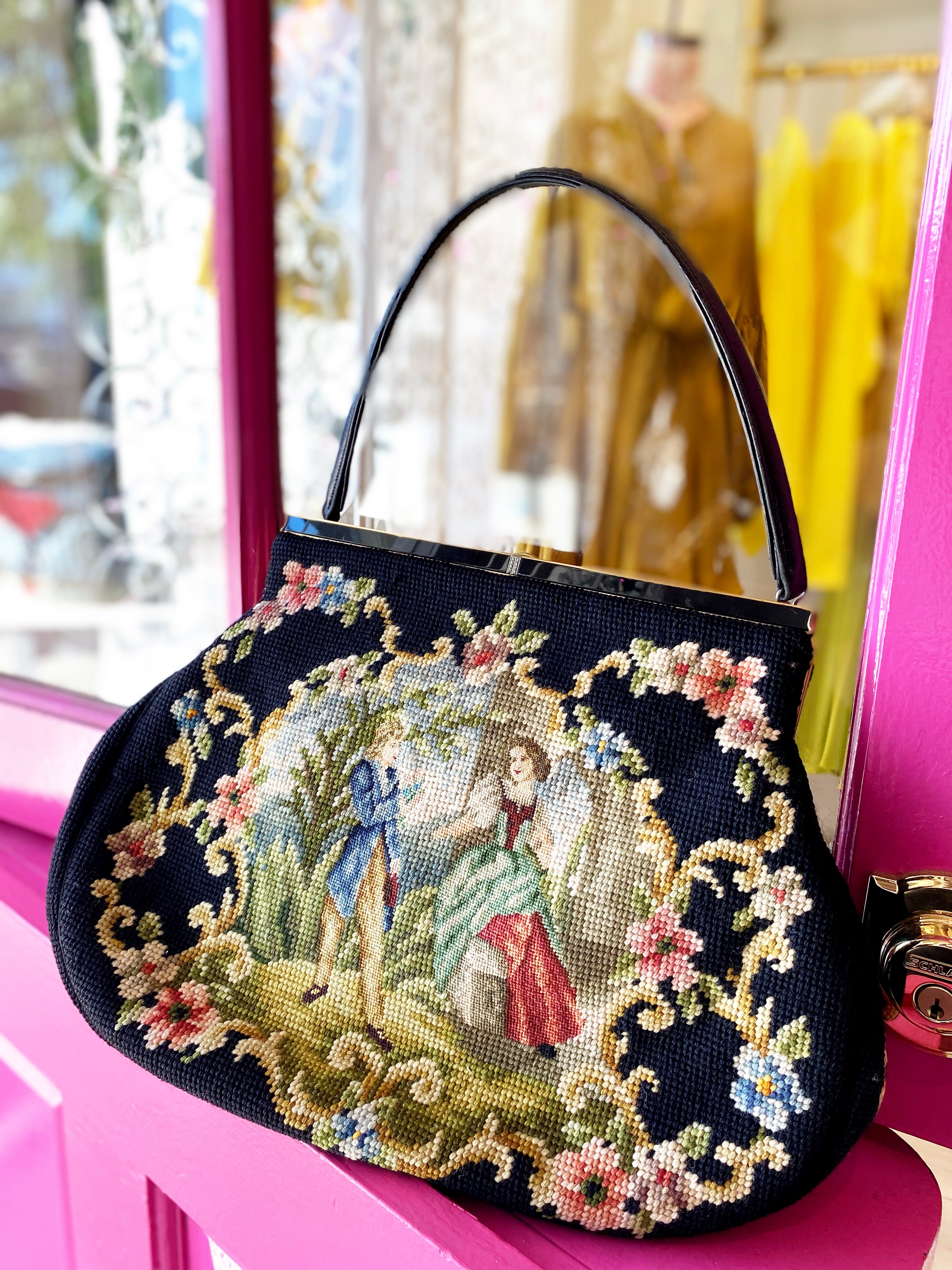 Vintage Beaded Evening Handbag/purse Tapestry Hong Kong -  Sweden