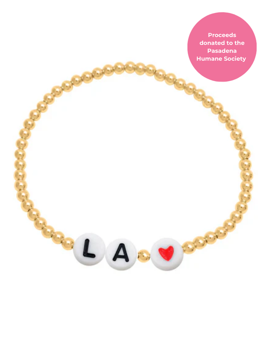 LA Strong Double Heart Bracelet