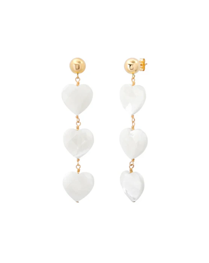 Tiered Mother Of Pearl Drop Earrings