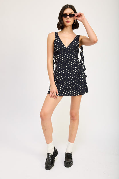 Polkadots Navy Mini Dress