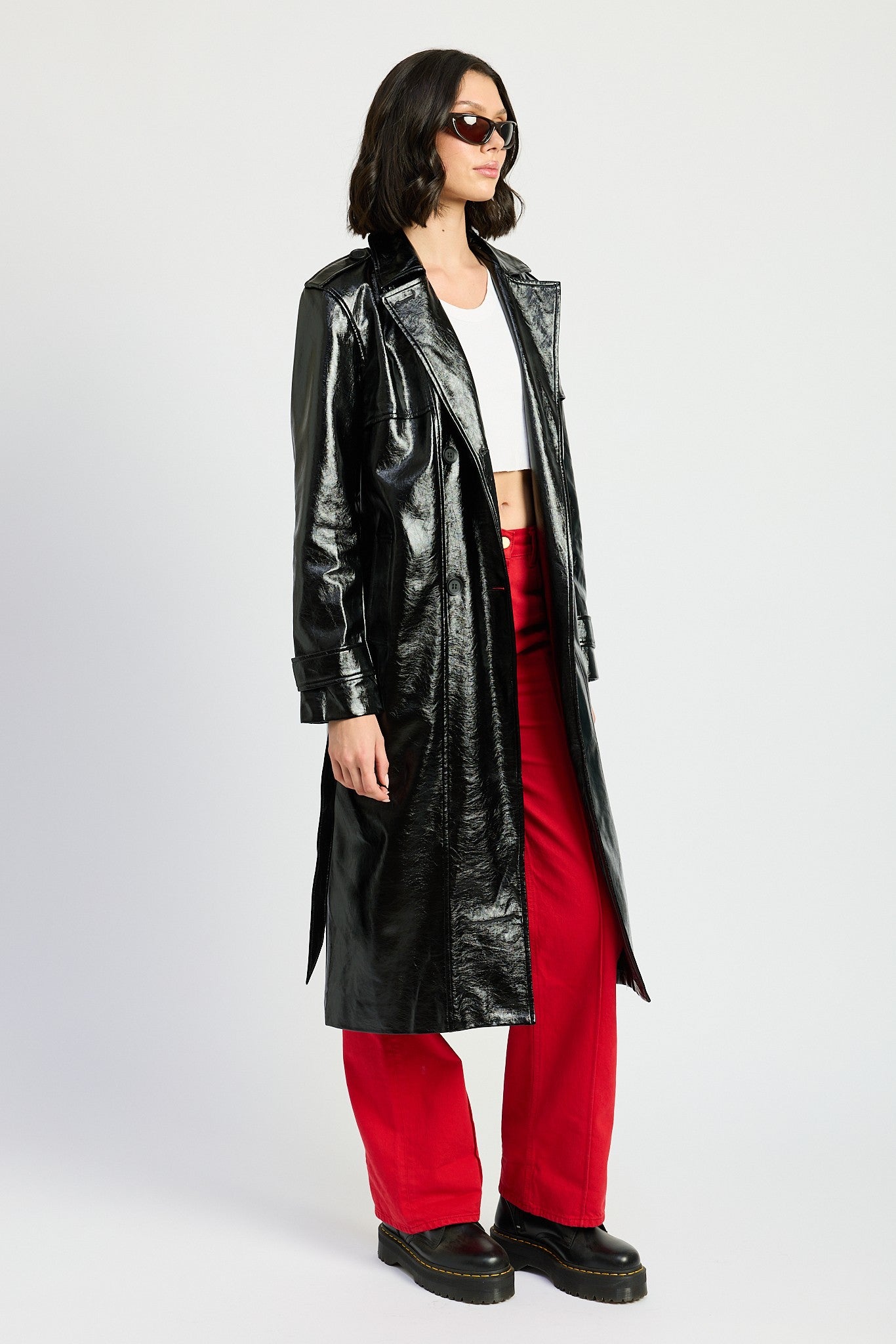 Trinity Faux Leather Coat