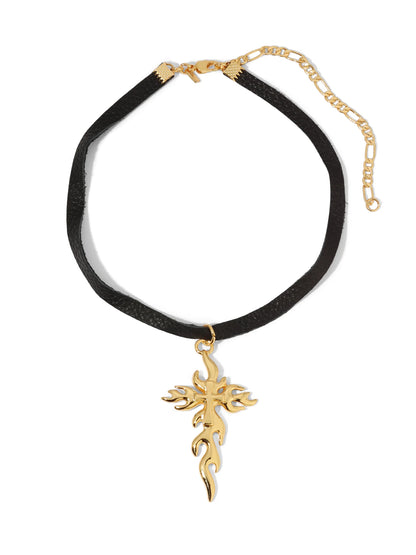 The Dante Flaming Cross Necklace