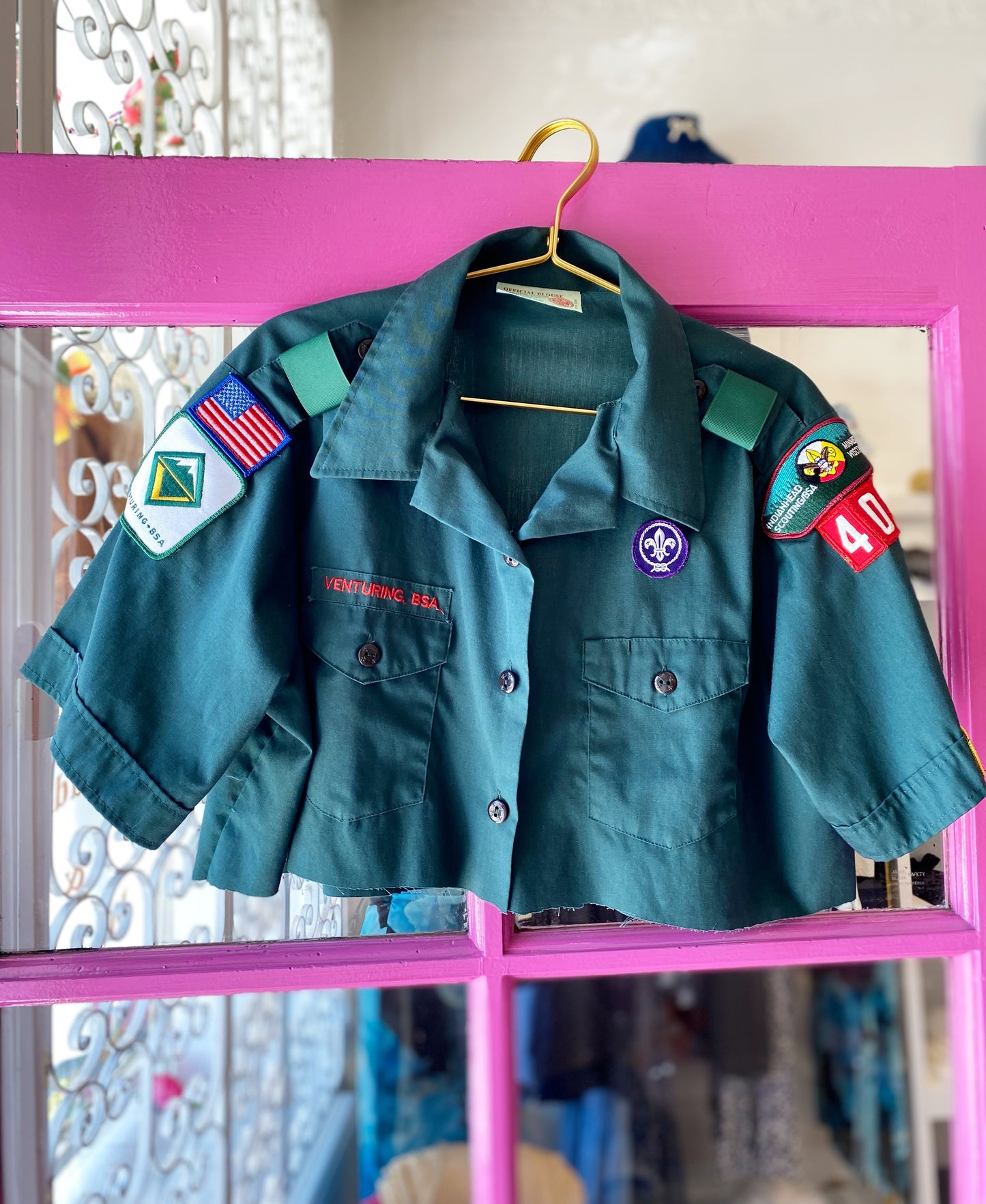 Upcycled Vintage Boy Scout Crop