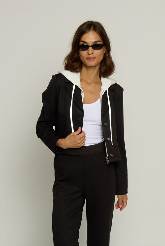 Cropped Fitted Dickey Jacket