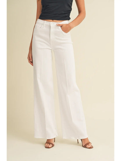 Palazzo High Rise Denim Pants