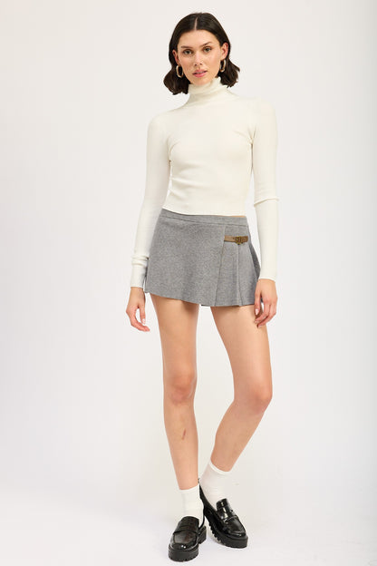 Lo Knit Pleated Mini Skort