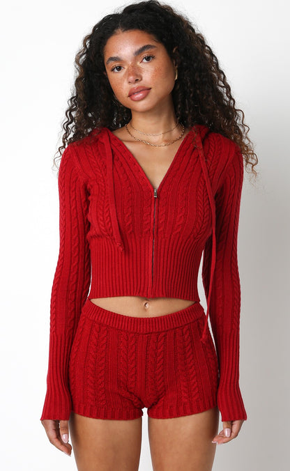 Sasha Cable Knit Cardigan