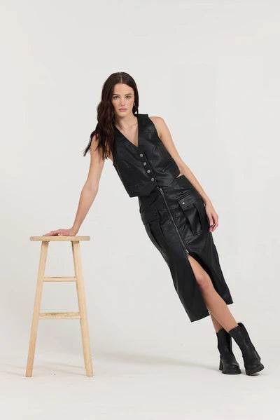 Vegan Leather Vest